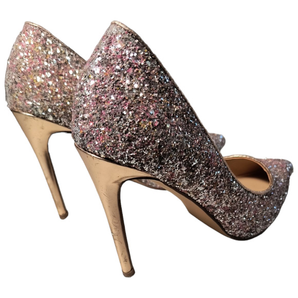 Steve Madden Glitter Pumps Women's size 9M Multicolor with Gold 4.5 Heel Shoes - Picture 10 of 13